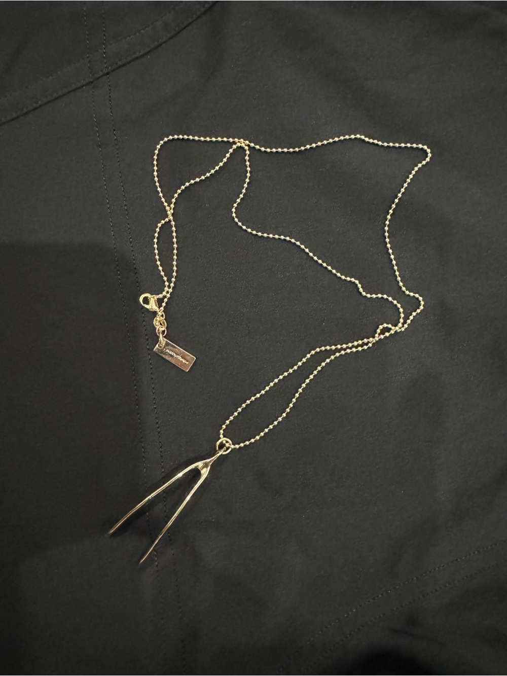 Marc Jacobs Wishbone Gold Plated Necklace